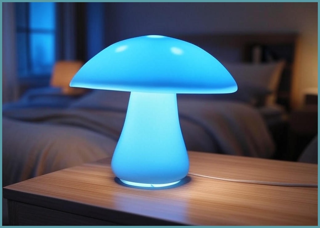 Blom 북유럽 마카롱 꽃잎 테이블램프 LED 침실 거실 감성 인테리어 무드등, 블루