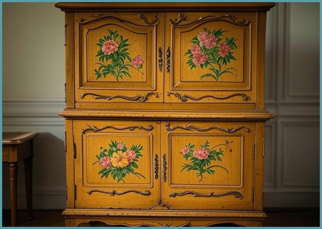 HK-벽장식 우드 꽃 리스