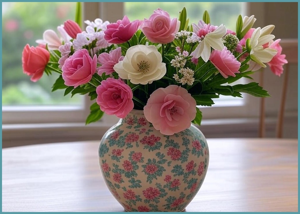 LULULILAs 멀킨 세라믹 꽃병, 혼합색상