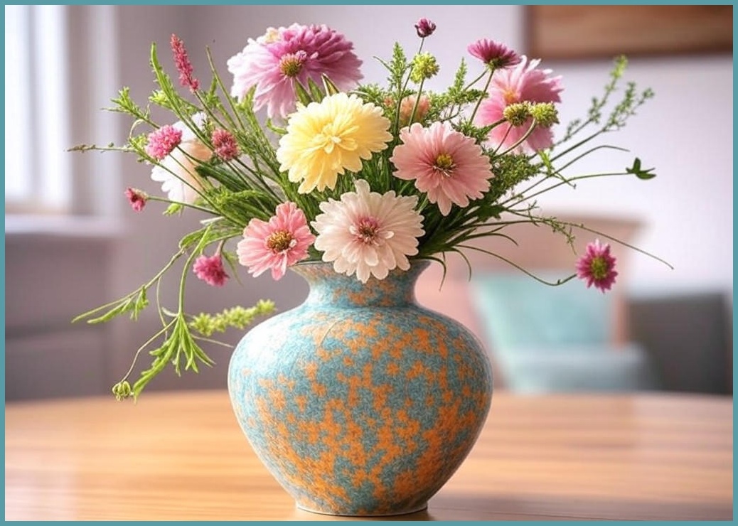 LULULILAs 멀킨 세라믹 꽃병, 혼합색상