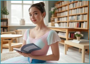 Sunwer 책과 발레 여인...