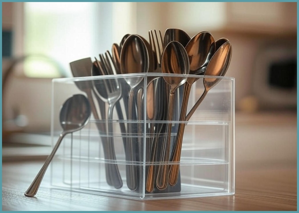 ZOZOFO 물빠짐 수저통 수저정리함 주방 포크 수저통 3구