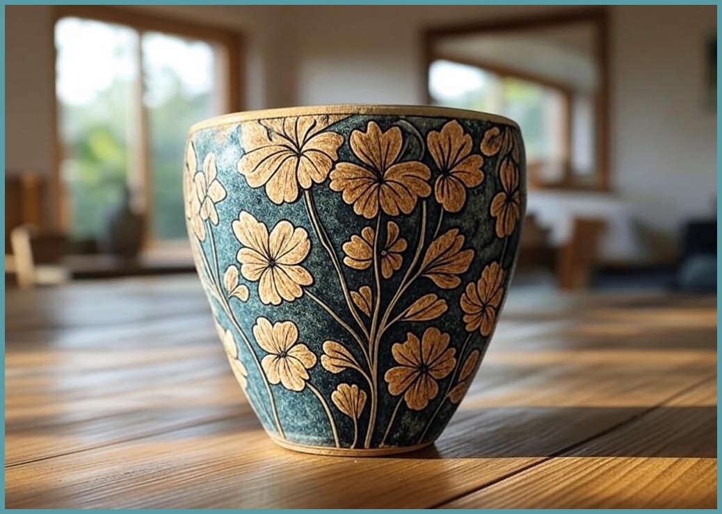 꽃바구니A 도자기꽃 도자기 피겨린 인테리어소품