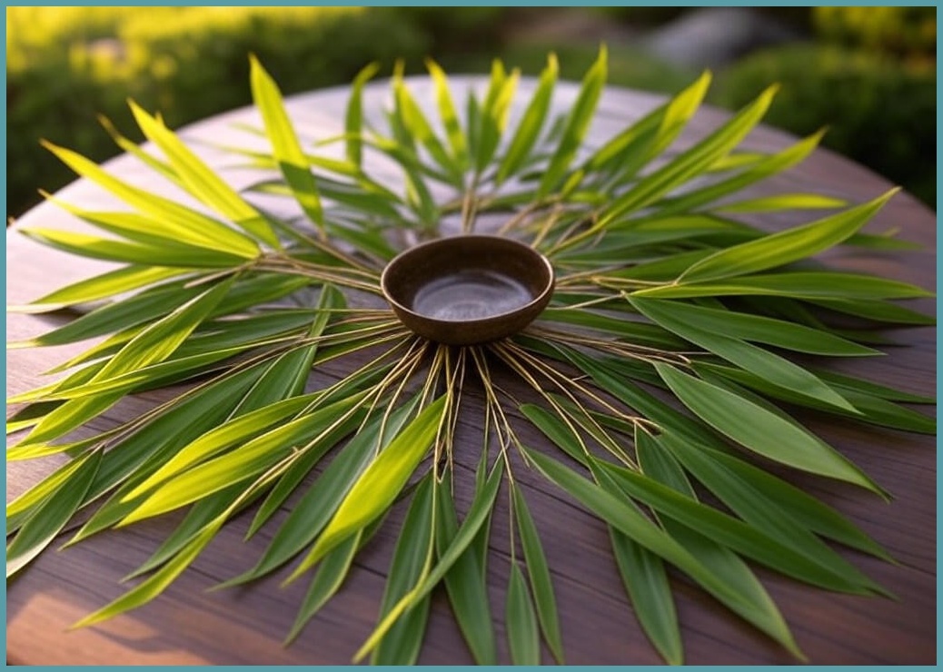 대나무잎 100장 엽란 사사노하 일식장식