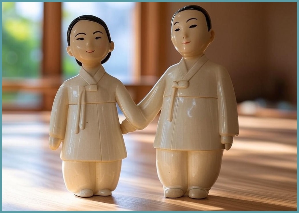 도자기 장식품 세라믹 인형 인테리어 장식 소품 부모님선물, 산책