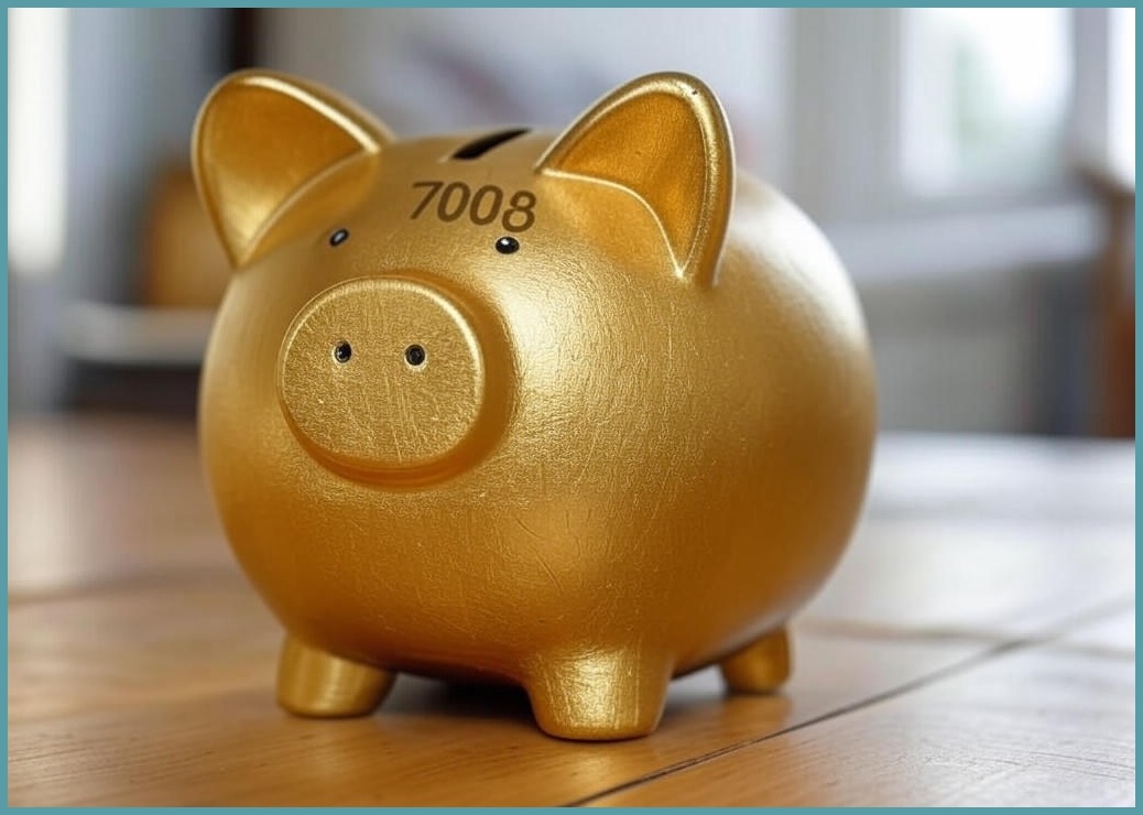 돈나무 돼지 장식소품 7008, 골드