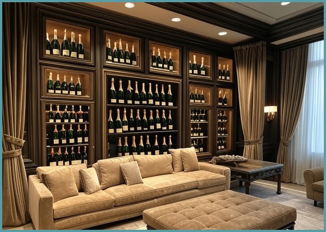 라플렌느 풍성한 인테리어 조화 벽장식 리스, 샴페인