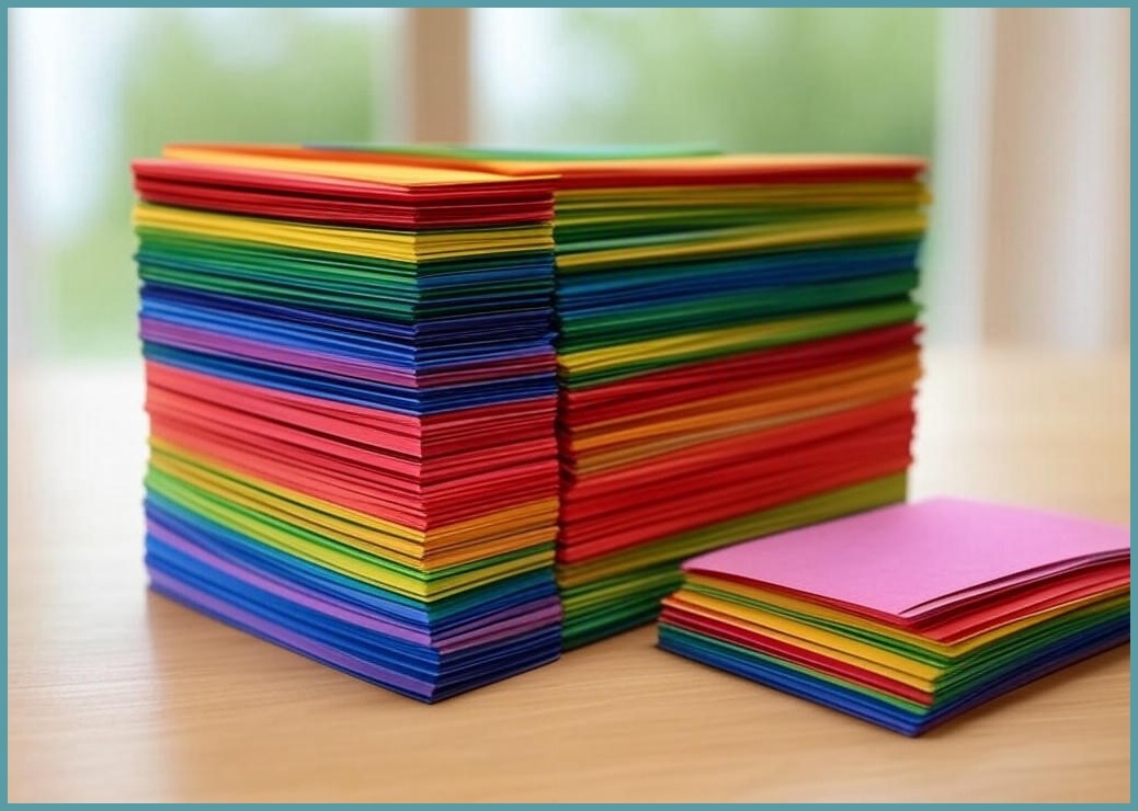 레인보우 6종 편지지 24p + 편지봉투 12p 세트