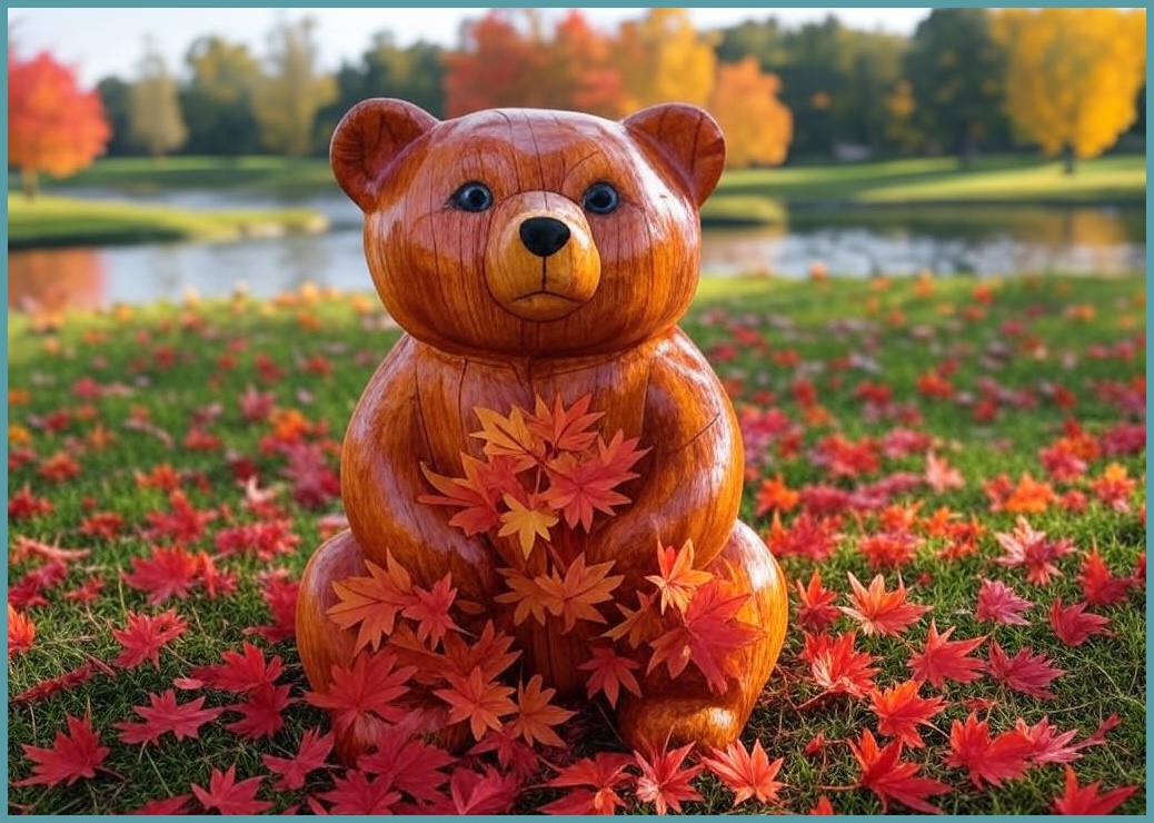 리틀보트 [국내발송] 아트토이 베어브릭1000% 70cm 대형 장식품, 단풍잎