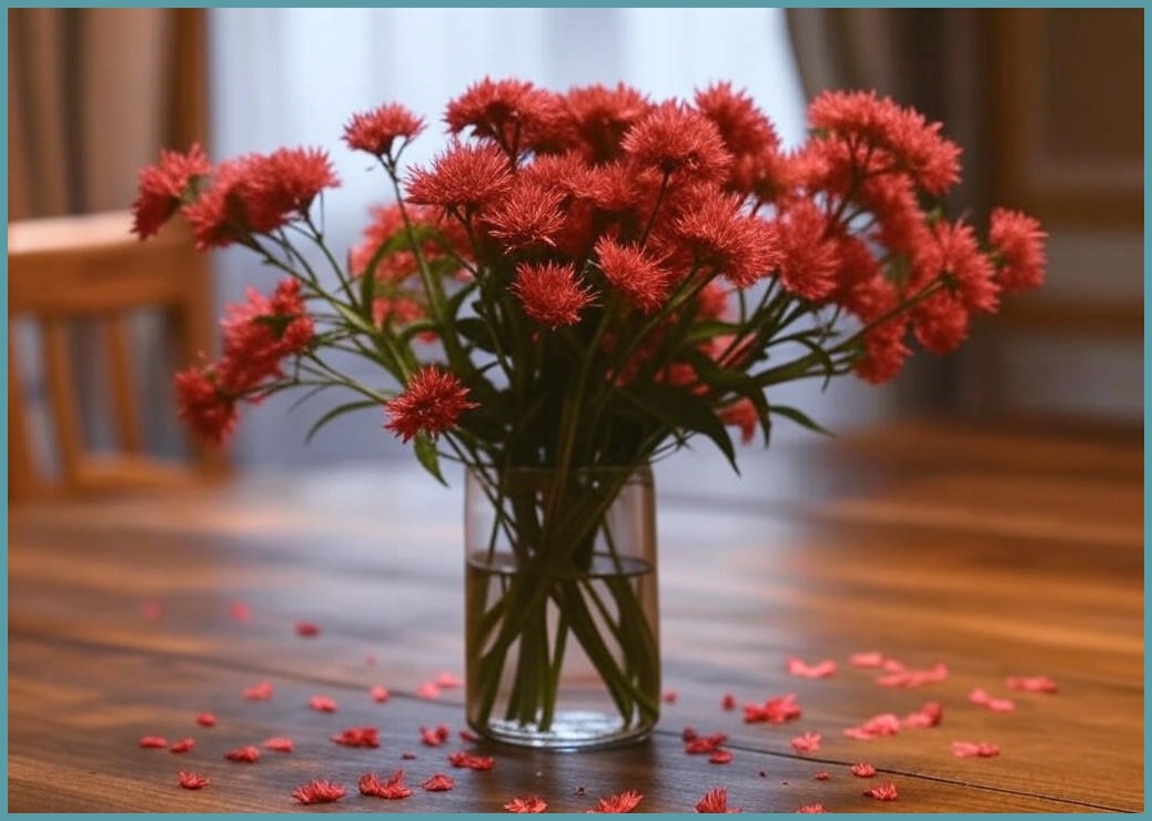 마음담은집 1000일화 프리저브드 LED 안개꽃다발, 안개꽃 레드