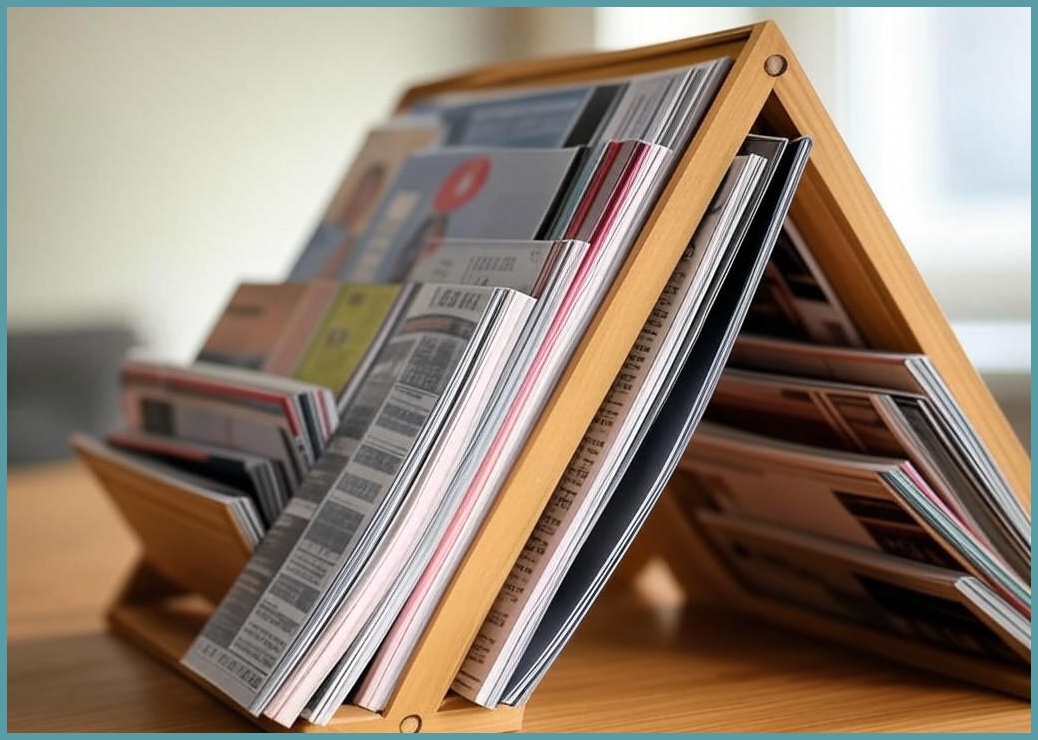 삼각 매거진랙 책꽂이