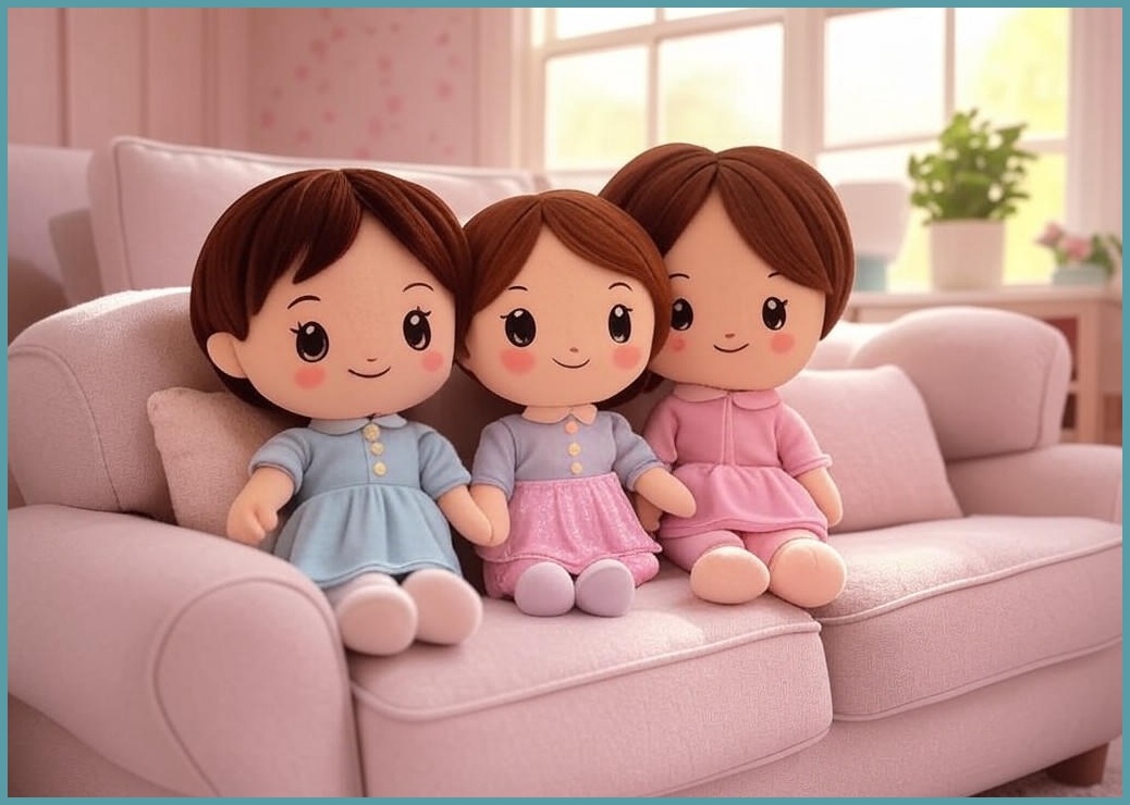 아이스타 귀여운 인테리어소품 LOVE 패밀리인형 4P 세트, 1개