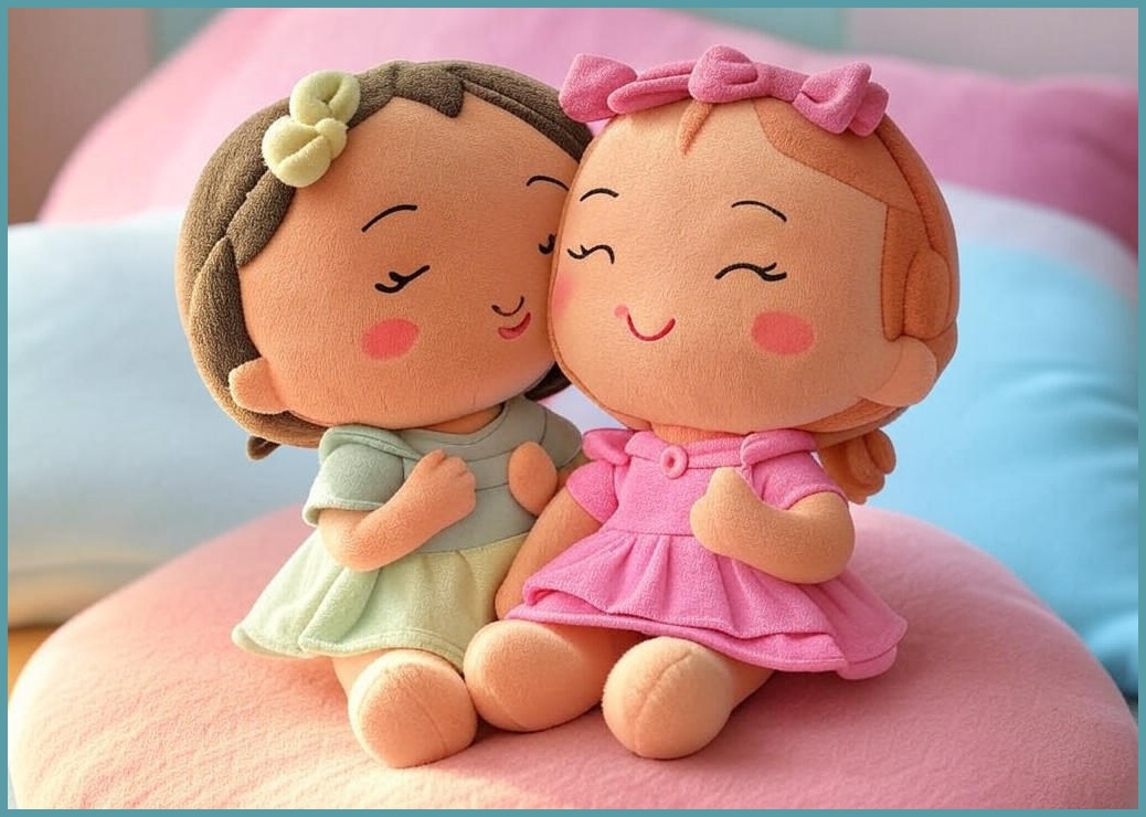 아이스타 귀여운 인테리어소품 키스 커플인형 2P세트