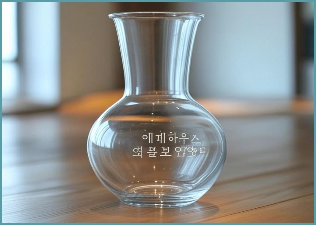 에버하우스 심플 샤인 유리 화병