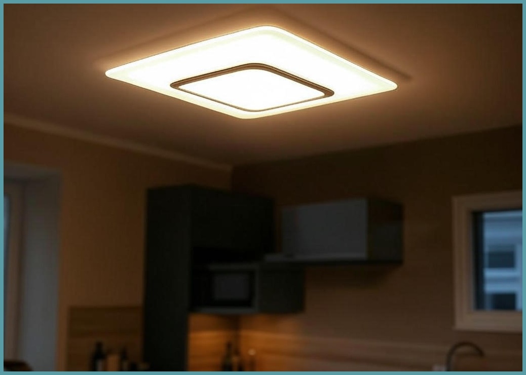 원하 국산 삼성 칩셋 플리커프리 LED 직사각 미러 주방 60W 천장등