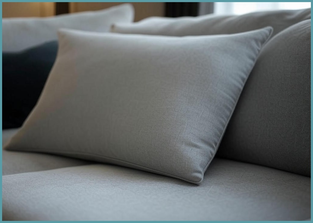 유판 고급스러운 부드러운 원단 롱 삼각 쿠션, D 회색