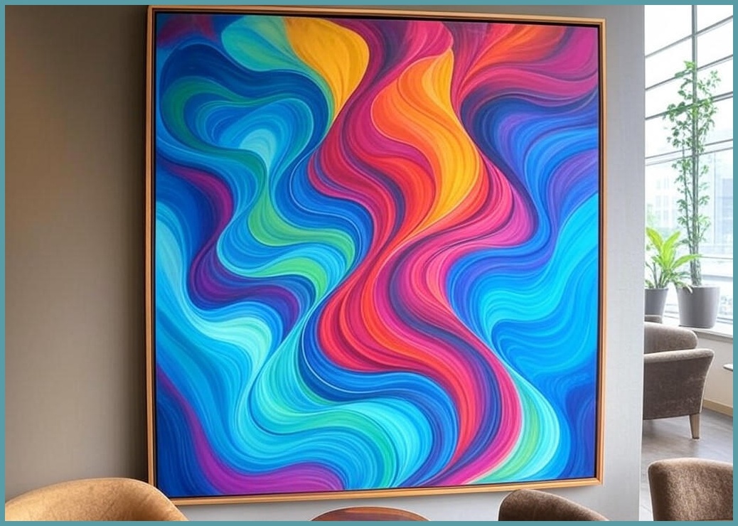 [인메이블] 로낭 부홀렉 대형 와이드 추상화 거실 개업 카페 돈들어오는 그림 액자 색체 테라피, 캔버스액자