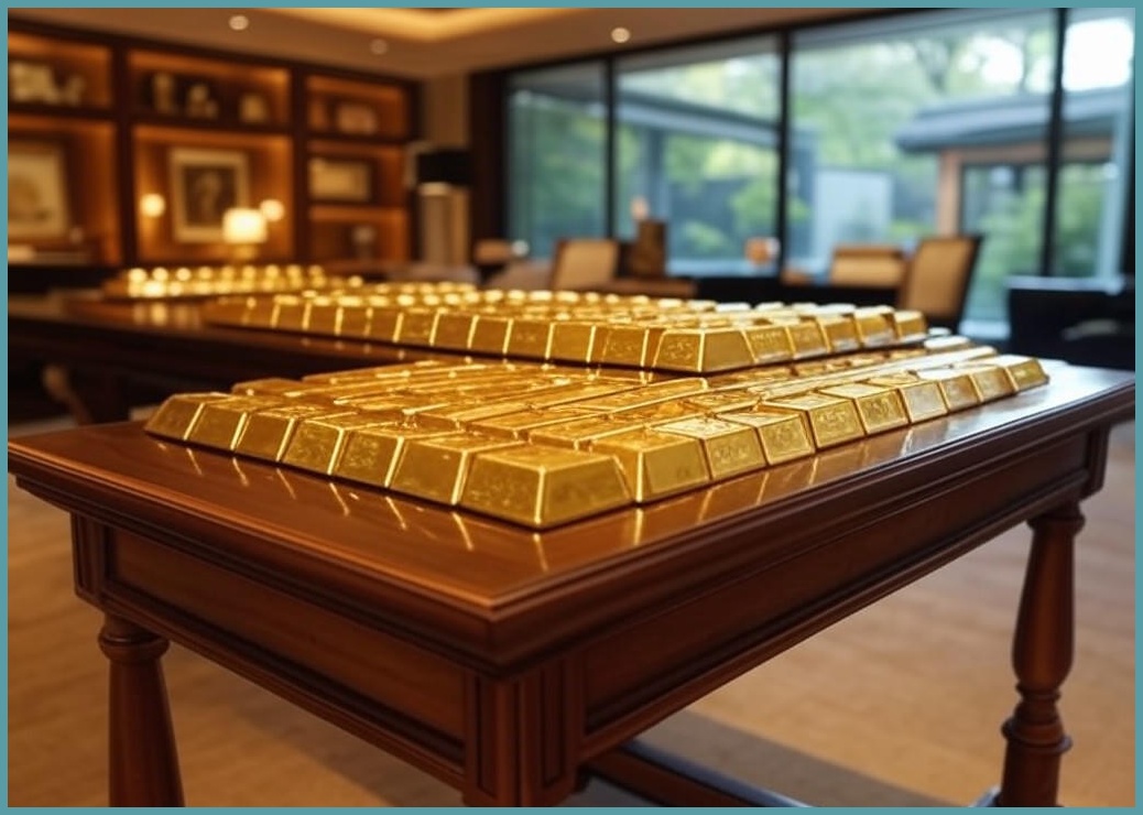 재물운 재물단지 장식소품, 재물단지+금괴 100개