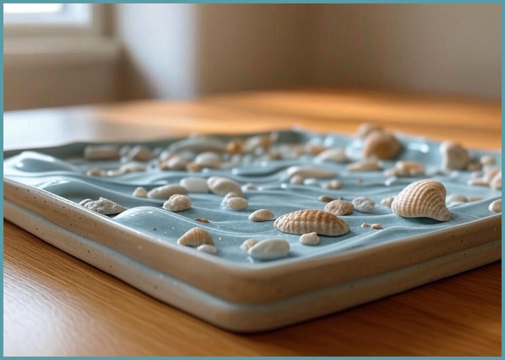 촬영 소품 트레이 인테리어 감성 세라믹 오브제 웨이브