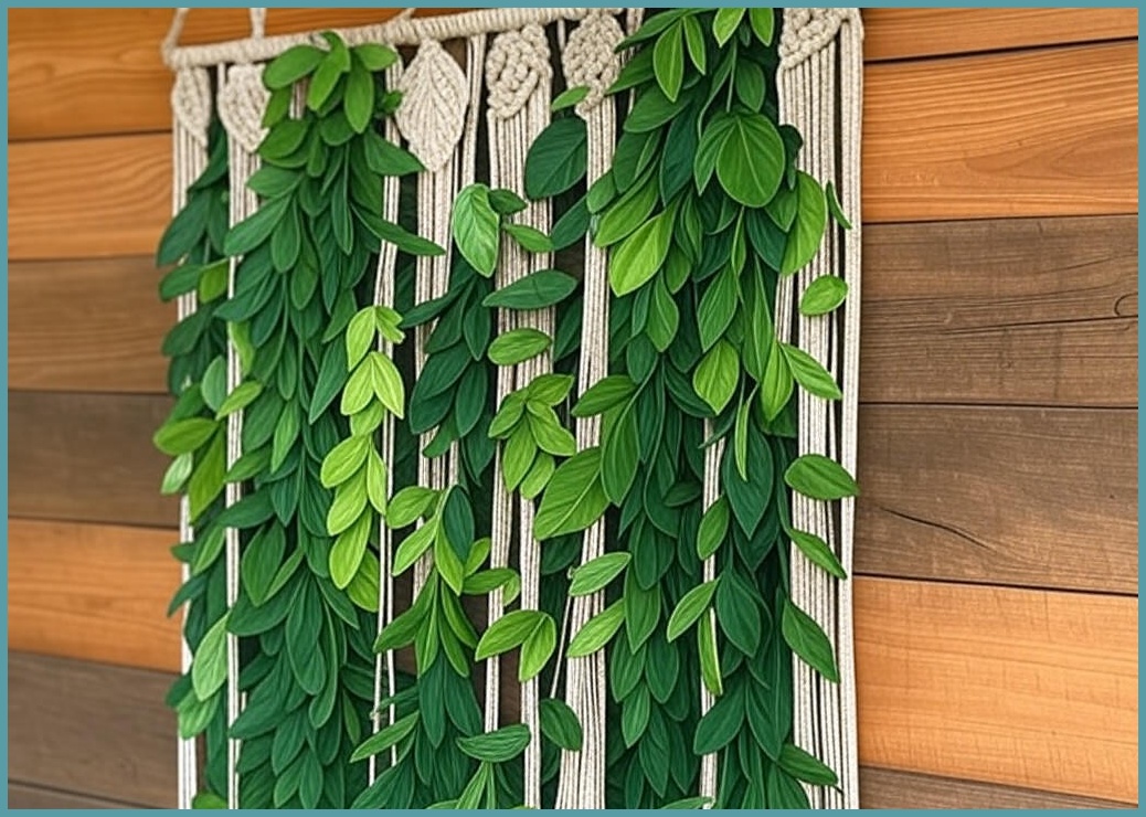 홈플로우 보헤미안 마크라메 나뭇잎 벽장식 태피스트리